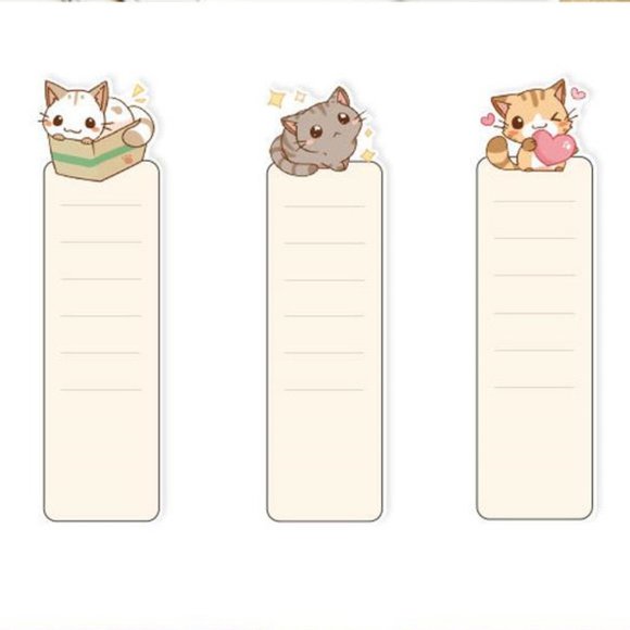 Kawaii Cat Bookmarks - 5pcs - Picture 3 of 9